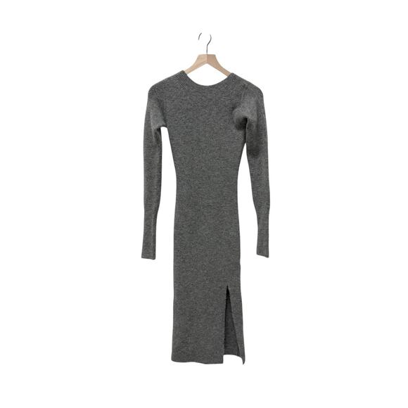 NWT AllSaints Sedona Midi Dress‎ Wool Alpaca Charcoal Grey Women’s Size Medium - Picture 4 of 12